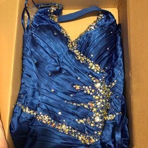 ROYAL BLUE PROM DRESS